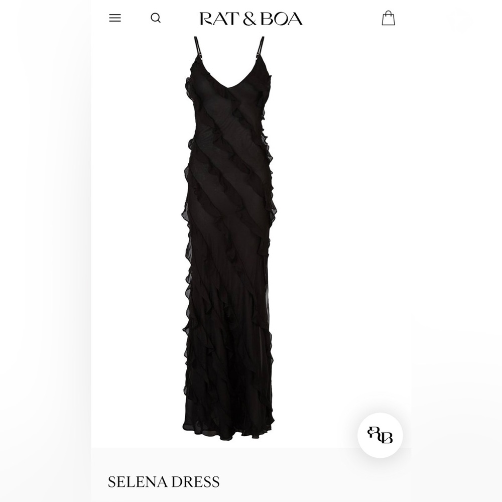 Stunning Rat & Boa Selena dress. Black tie.